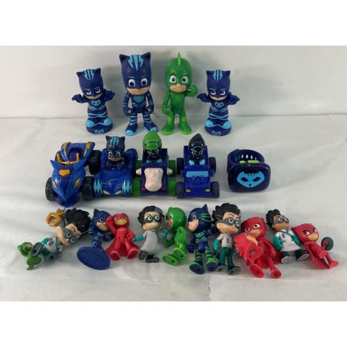 Mixed LOT of 22 PJ Masks Figures Toys Cars Connor Amaya Greg Super Heroes - Warehouse Toys