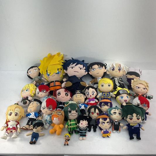 Mixed LOT of 6 lbs Anime Plush Toy Figures Naruto Demos Slayer HunterXHunter - Warehouse Toys