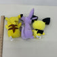 Mixed LOT Pokemon Purple Espeon Yellow Pikachu Pichu Plush Dolls Stuffed Animals - Warehouse Toys