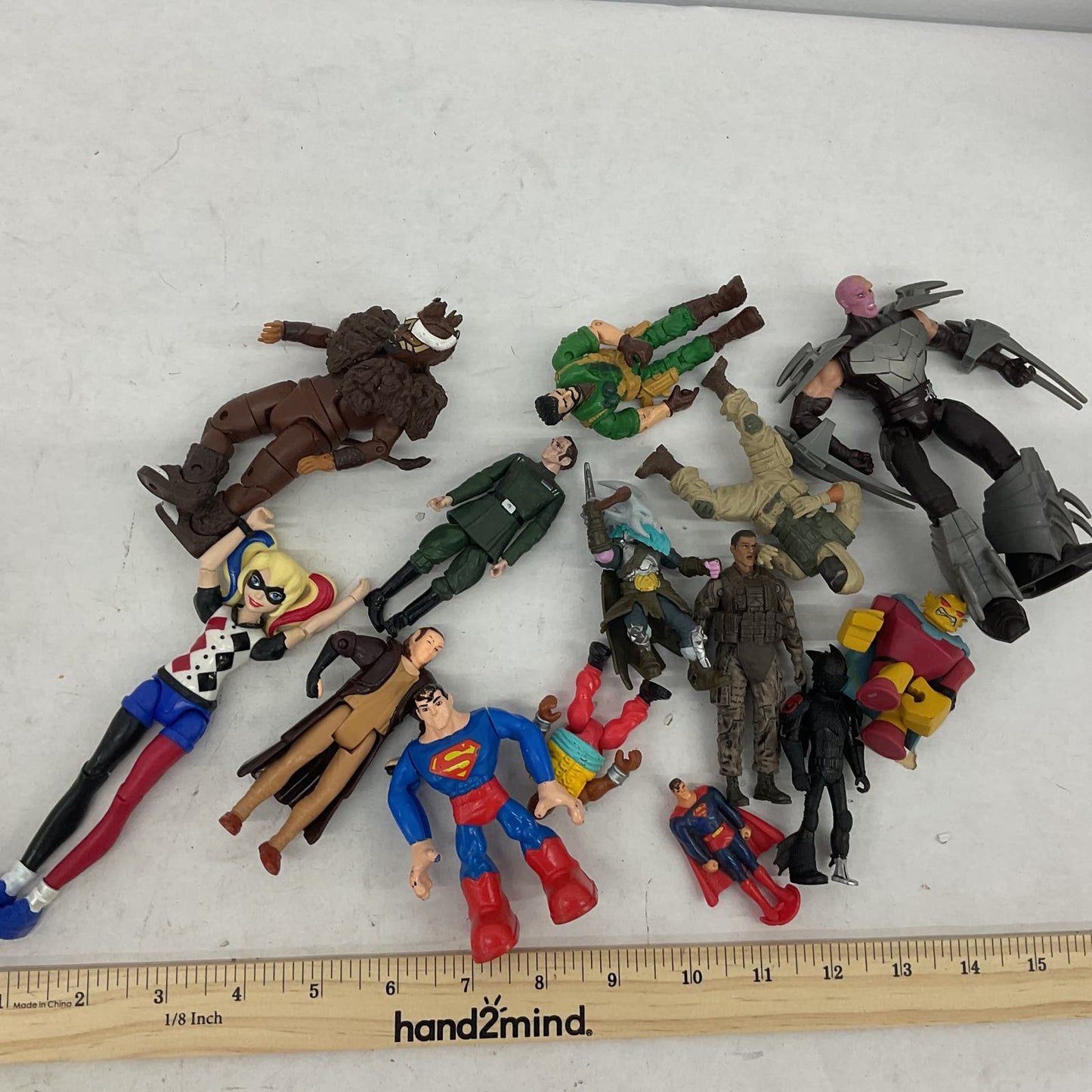 Mixed LOT Super Hero Action Figures Marvel DC Superman Batman Toys Dolls Used - Warehouse Toys