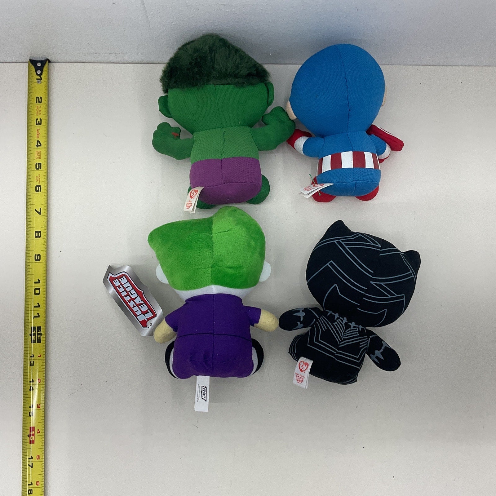 Mixed Marvel DC Comics Character Plush Dolls Joker Black Panther Capt America - Warehouse Toys