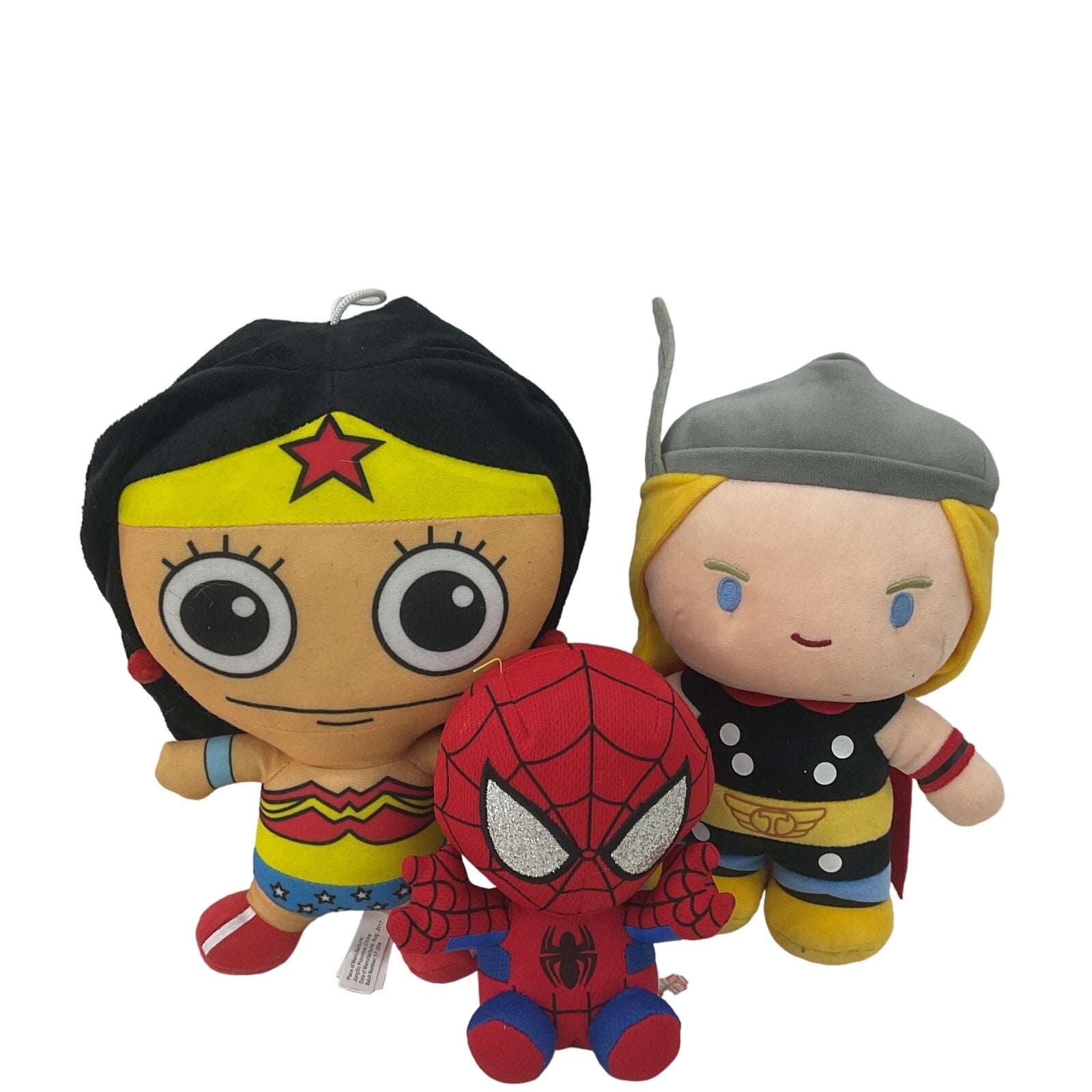 Mixed Marvel DC Comics Spiderman Wonder Woman Thor Avengers Plush Super Hero - Warehouse Toys