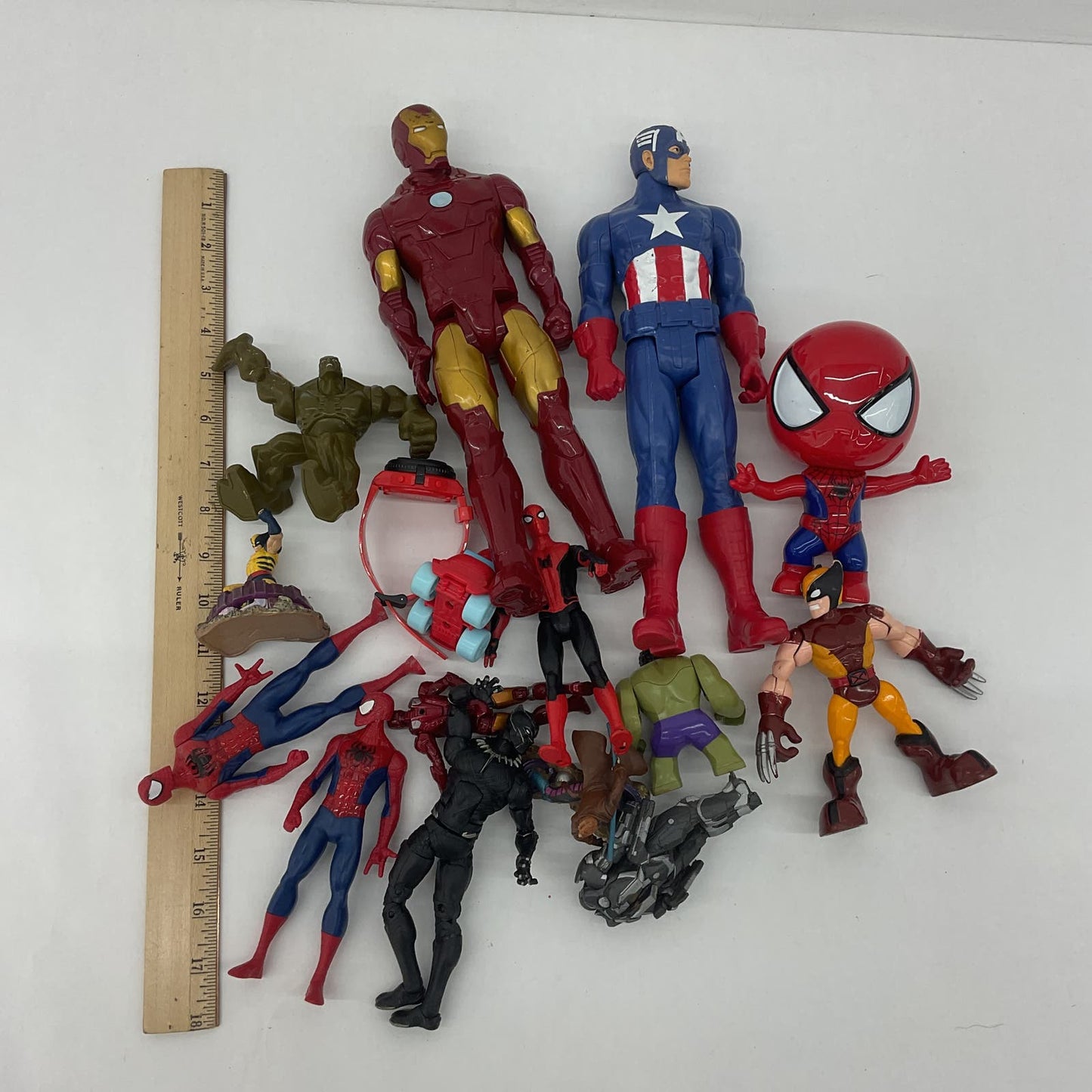 Mixed Marvel Loose Action Figure Toys LOT Spiderman Avengers Iron Man Used - Warehouse Toys