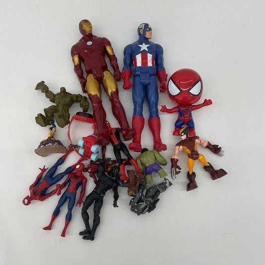 Mixed Marvel Loose Action Figure Toys LOT Spiderman Avengers Iron Man Used - Warehouse Toys