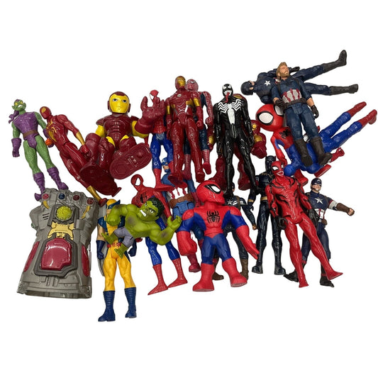 Mixed Marvel Super Hero Action Figures Avengers Spiderman Iron Man LOT 12 lbs - Warehouse Toys