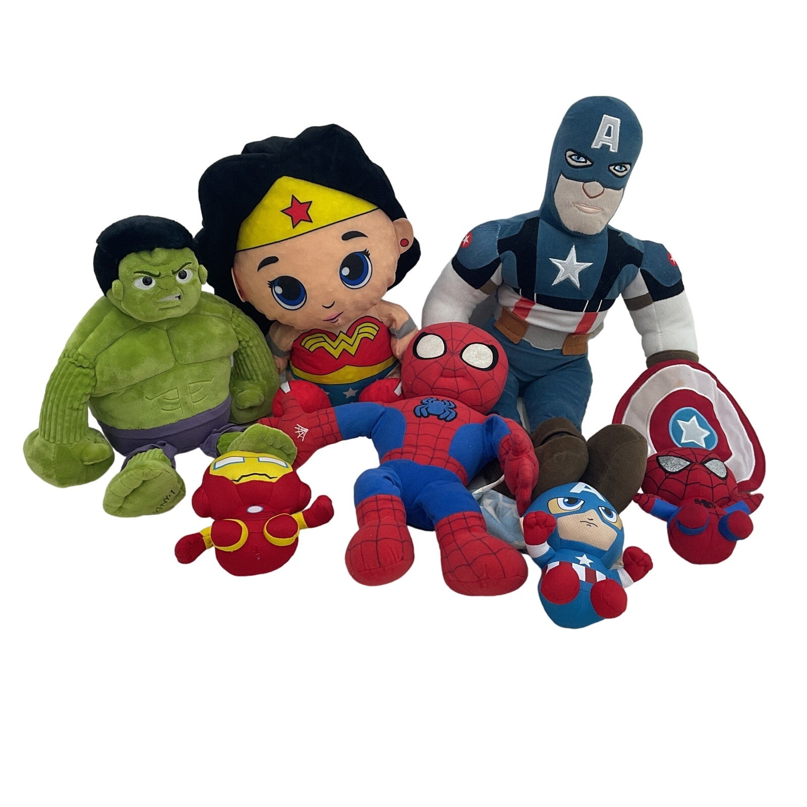 Mixed Marvel The Avengers Spiderman The Hulk Captain American Plush Dolls - Warehouse Toys