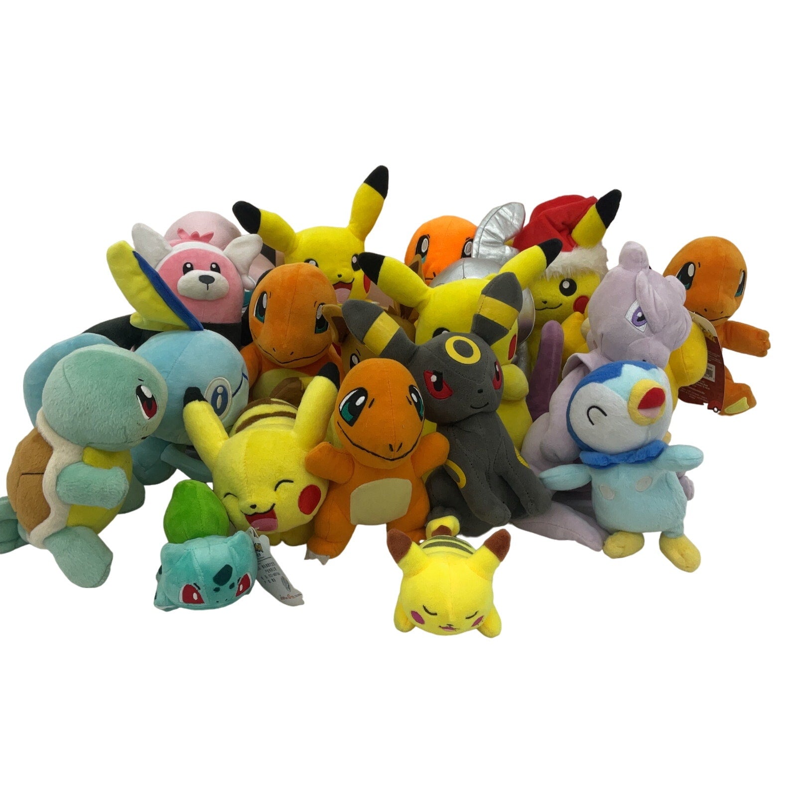 Mixed Nintendo Pokemon Assorted Character Plush Dolls Charmander Squirtle Mewtwo - Warehouse Toys