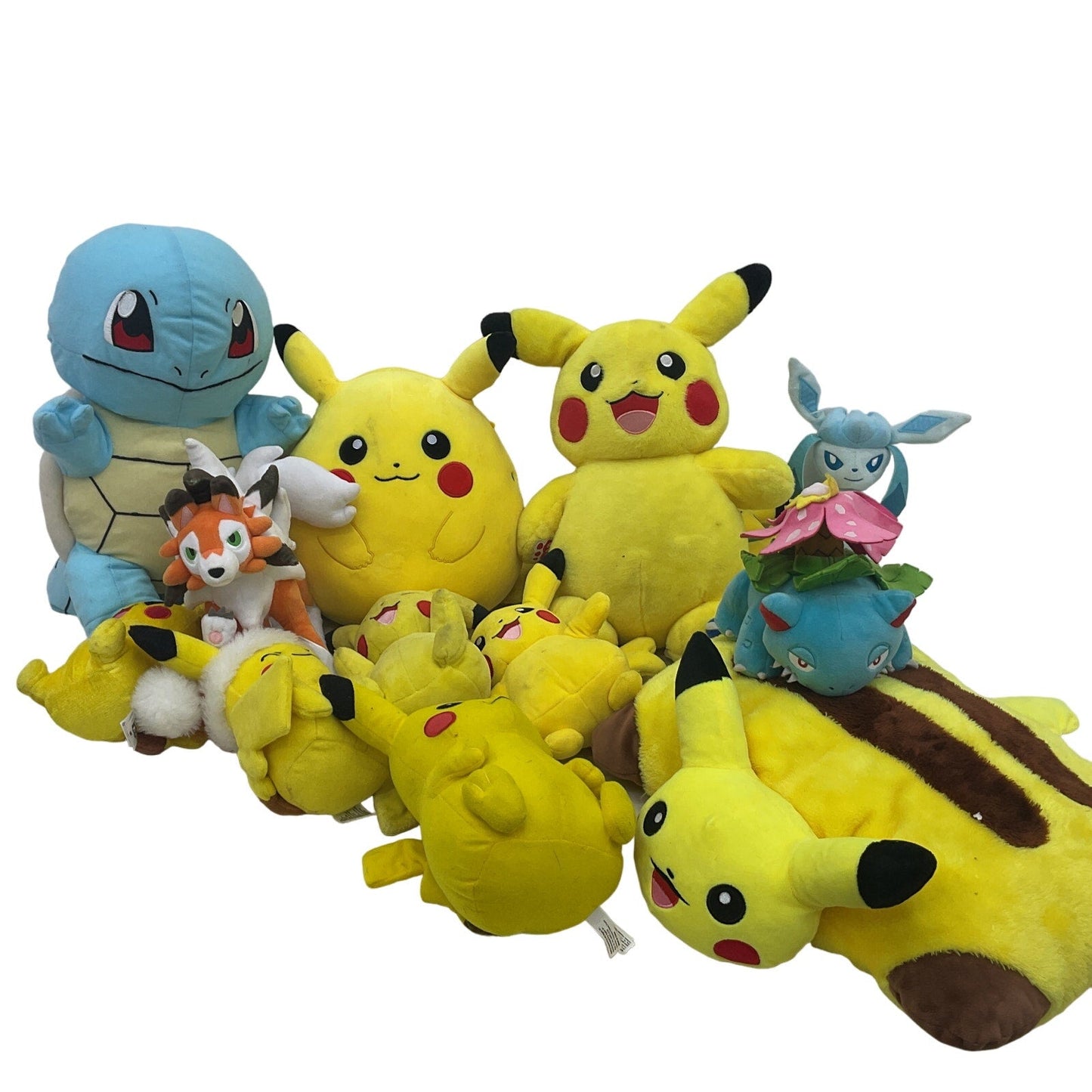 Mixed Nintendo Pokemon Character Plush Dolls LOT Bulbasaur Pikachu Squirtle Etc - Warehouse Toys