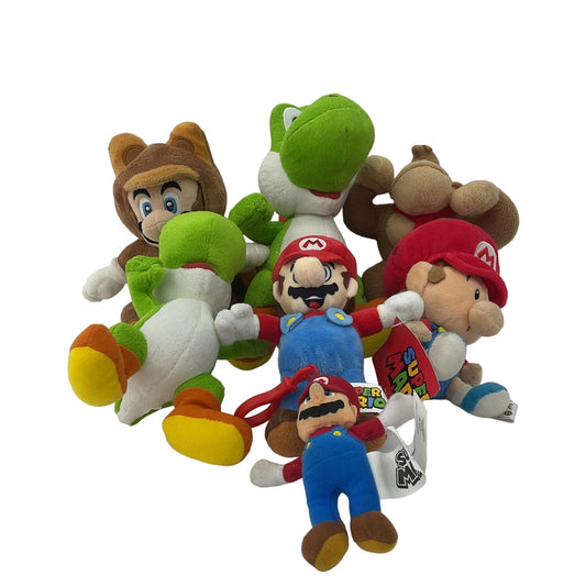 Mixed Nintendo Super Mario Character Plush Dolls Donkey Kong Raccoon Suit Baby - Warehouse Toys