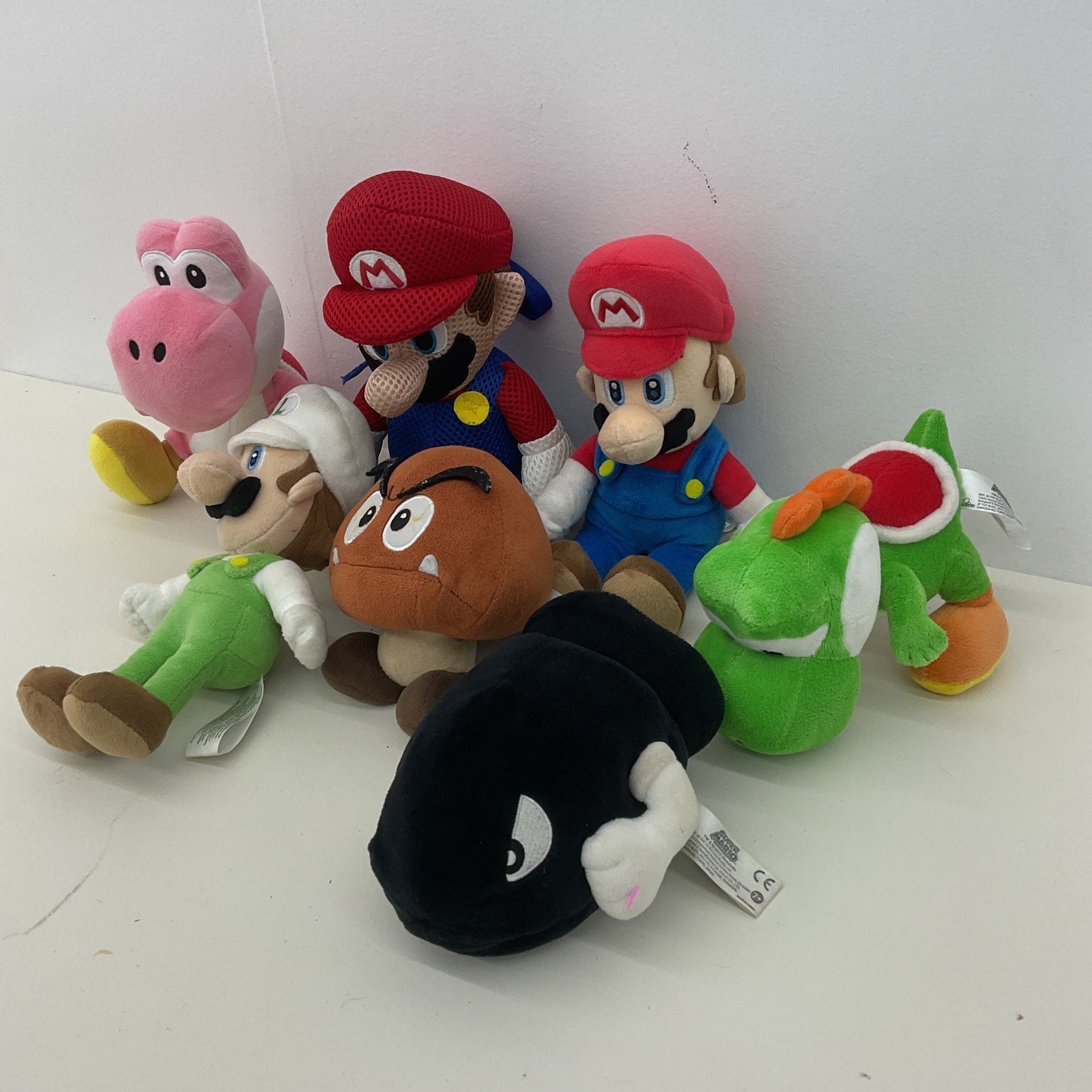 Mixed Nintendo Super Mario Character Plush Dolls Luigi Yoshi Bullet Goomba - Warehouse Toys