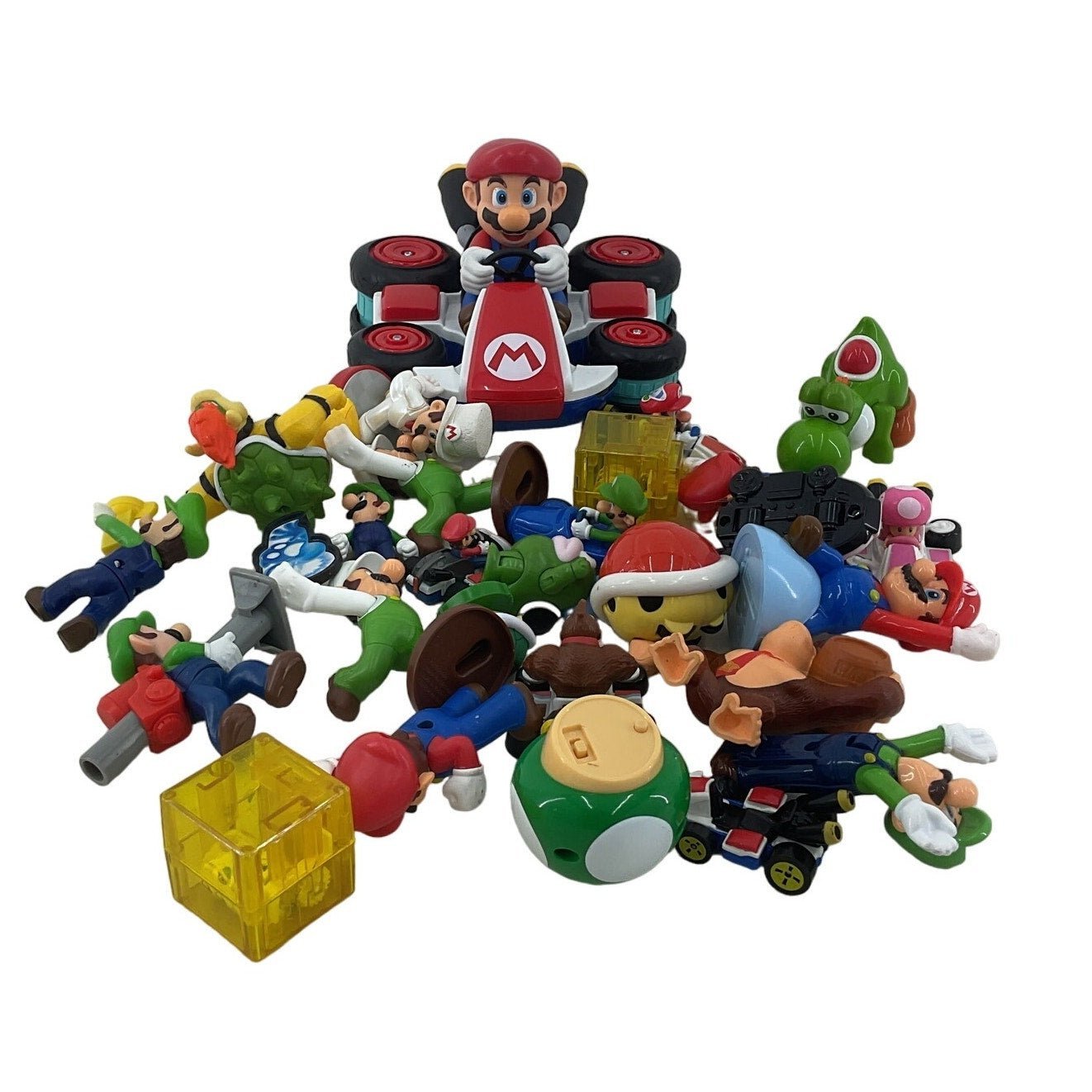 Mixed Nintendo Super Mario Toy Figures Cake Toppers Accessories Mushroom Bowser - Warehouse Toys