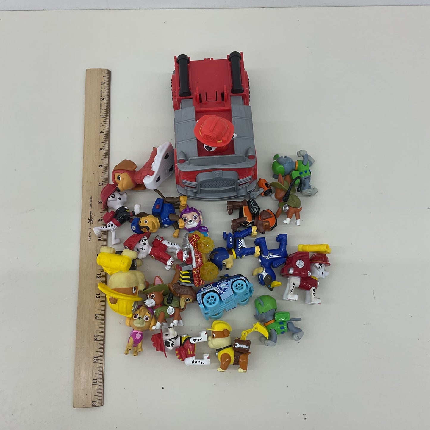 Mixed Paw Patrol Character Action Figures Toys Cake Toppers Vehicles Cars Used - Warehouse Toys