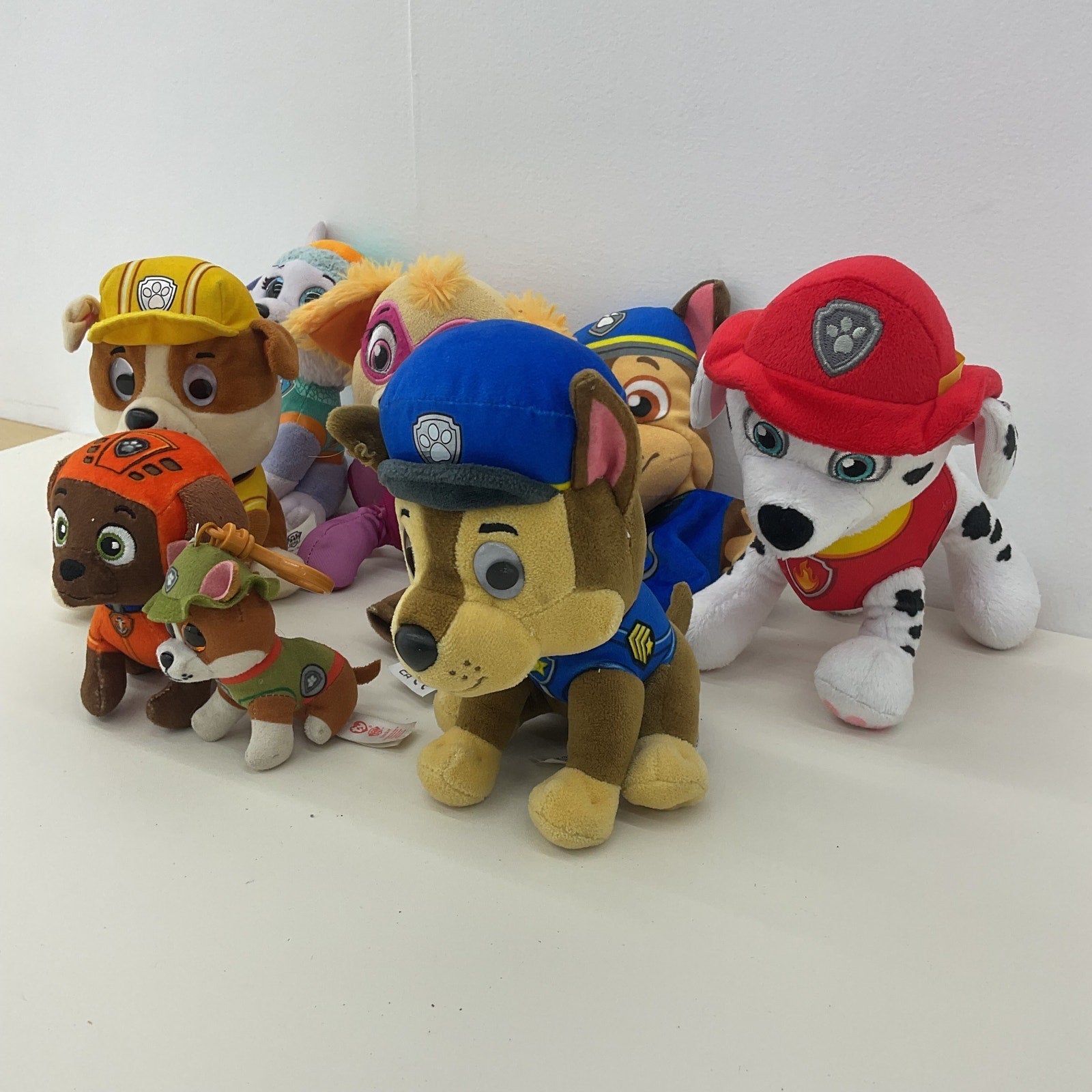 Mixed Paw Patrol Character Plush Doll LOT Marshall Rocky Skye Chase - Warehouse Toys