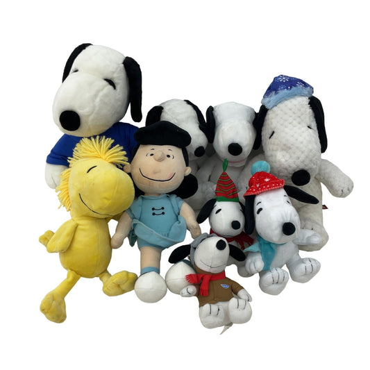 Mixed Peanuts Snoopy Woodstock Lucy Character Plush Dolls Stuffed Animals LOT - Warehouse Toys