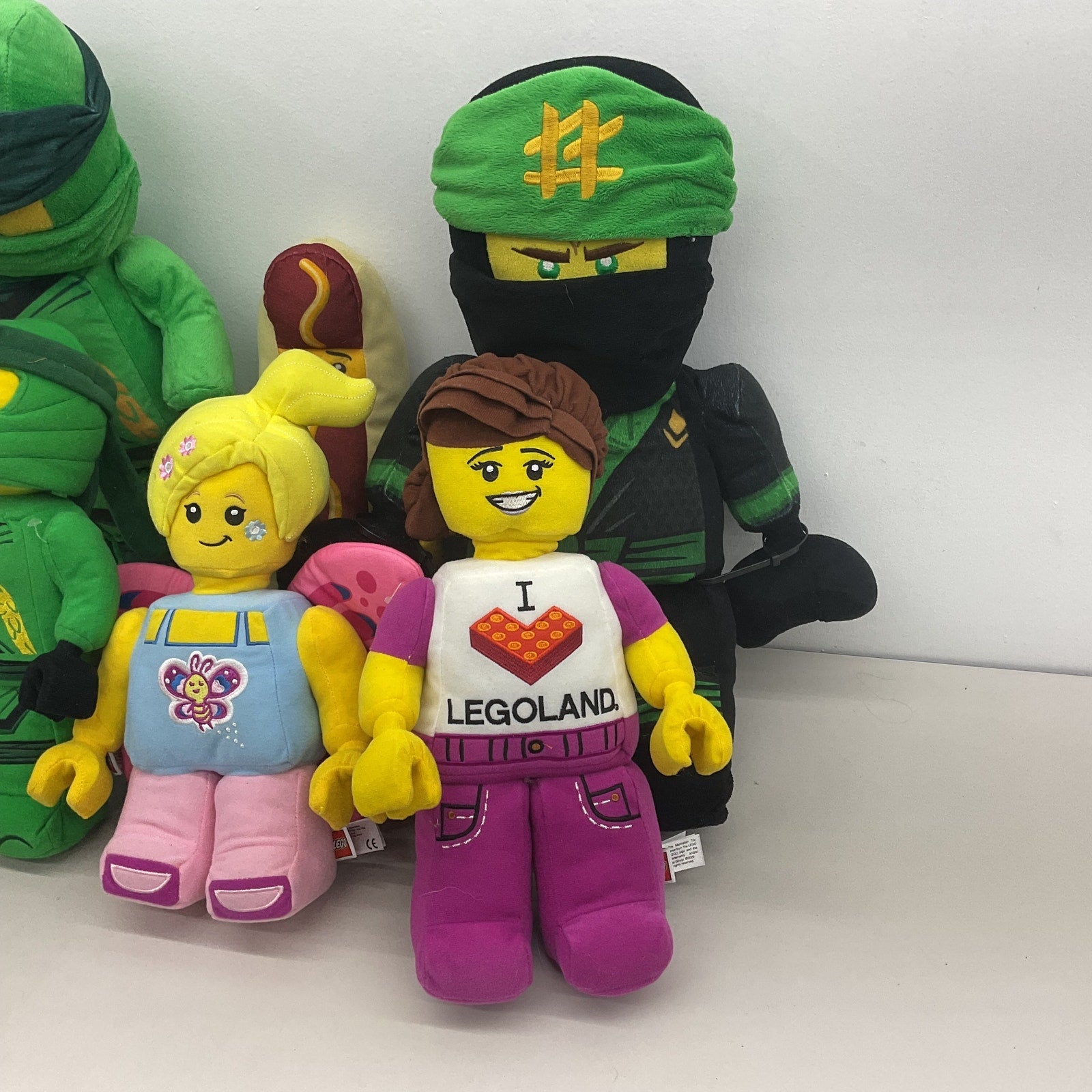 Mixed Plush Character LOT Lego Minifig Dolls Ninjago Green Ninjas Legoland Girl - Warehouse Toys