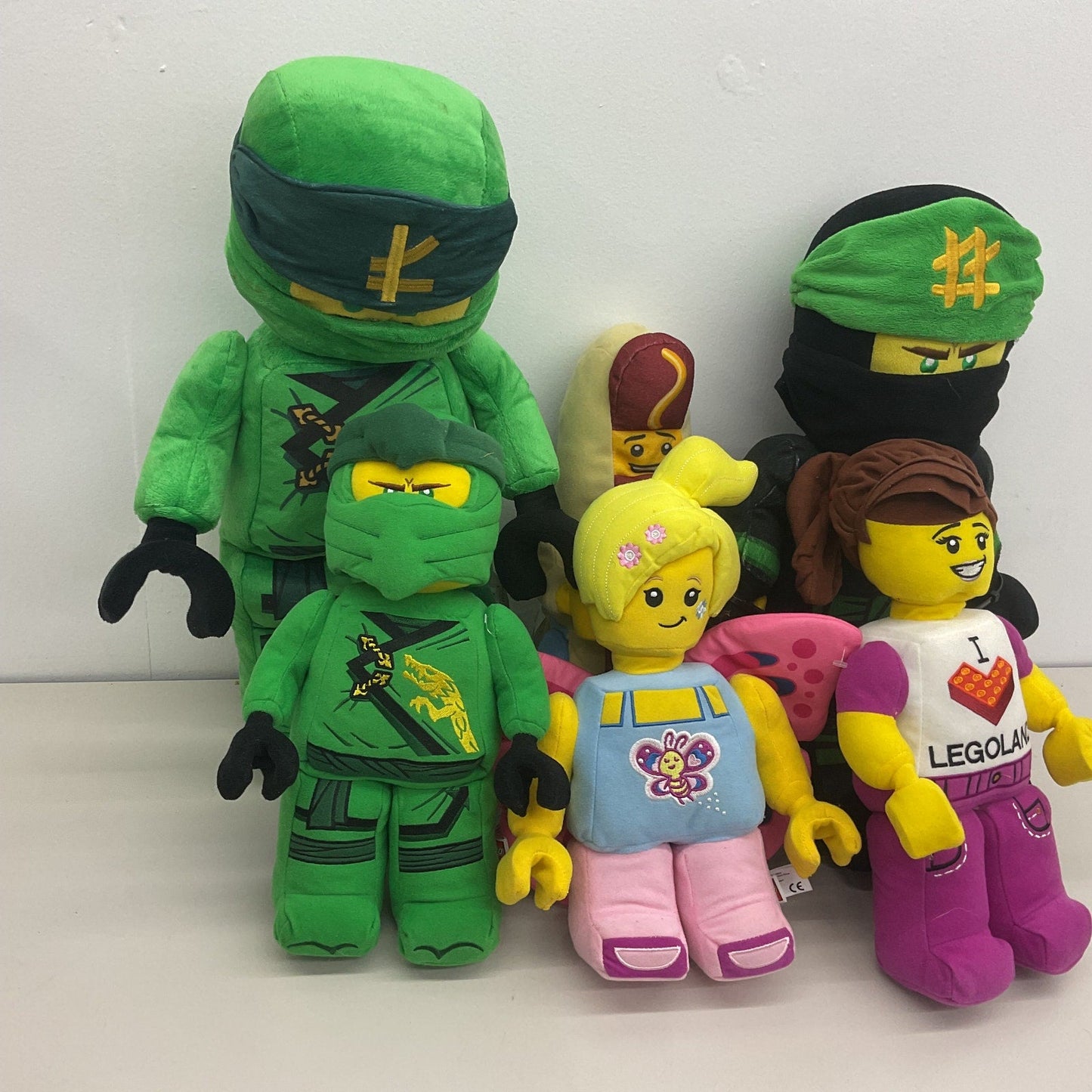 Mixed Plush Character LOT Lego Minifig Dolls Ninjago Green Ninjas Legoland Girl - Warehouse Toys