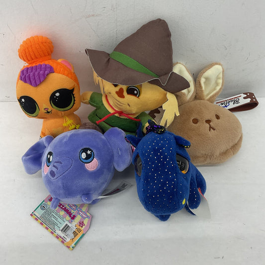 Mixed Plush Stuffed Animal LOT Squeezamals Wizard of Oz Scarecrow Bunny LOL OMG - Warehouse Toys