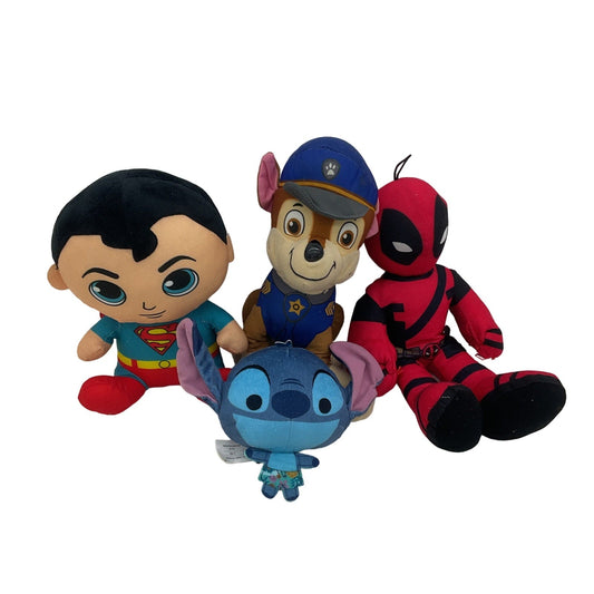 Mixed Plush Toys Superman Dead Pool Paw Patrol Chase Stitch Disney - Warehouse Toys