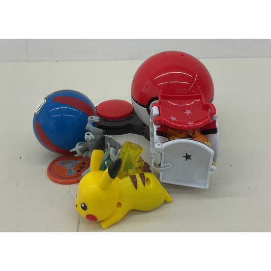 Mixed Pokemon Pikachu Toy Figure & Poke Ball Toy Items Used Loose - Warehouse Toys