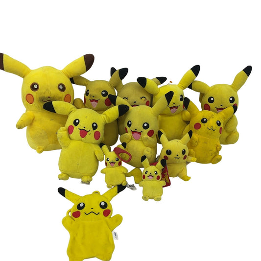 Mixed Pokemon Yellow Pikachu Character Plush Stuffed Toys Preowned LOT - Warehouse Toys