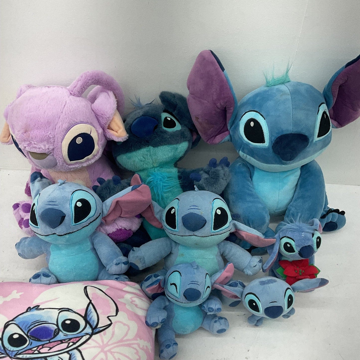 Mixed Preowned 5+ lbs LOT Disney Lilo & Stitch Blue Alien Angel Plush Dolls Toys - Warehouse Toys