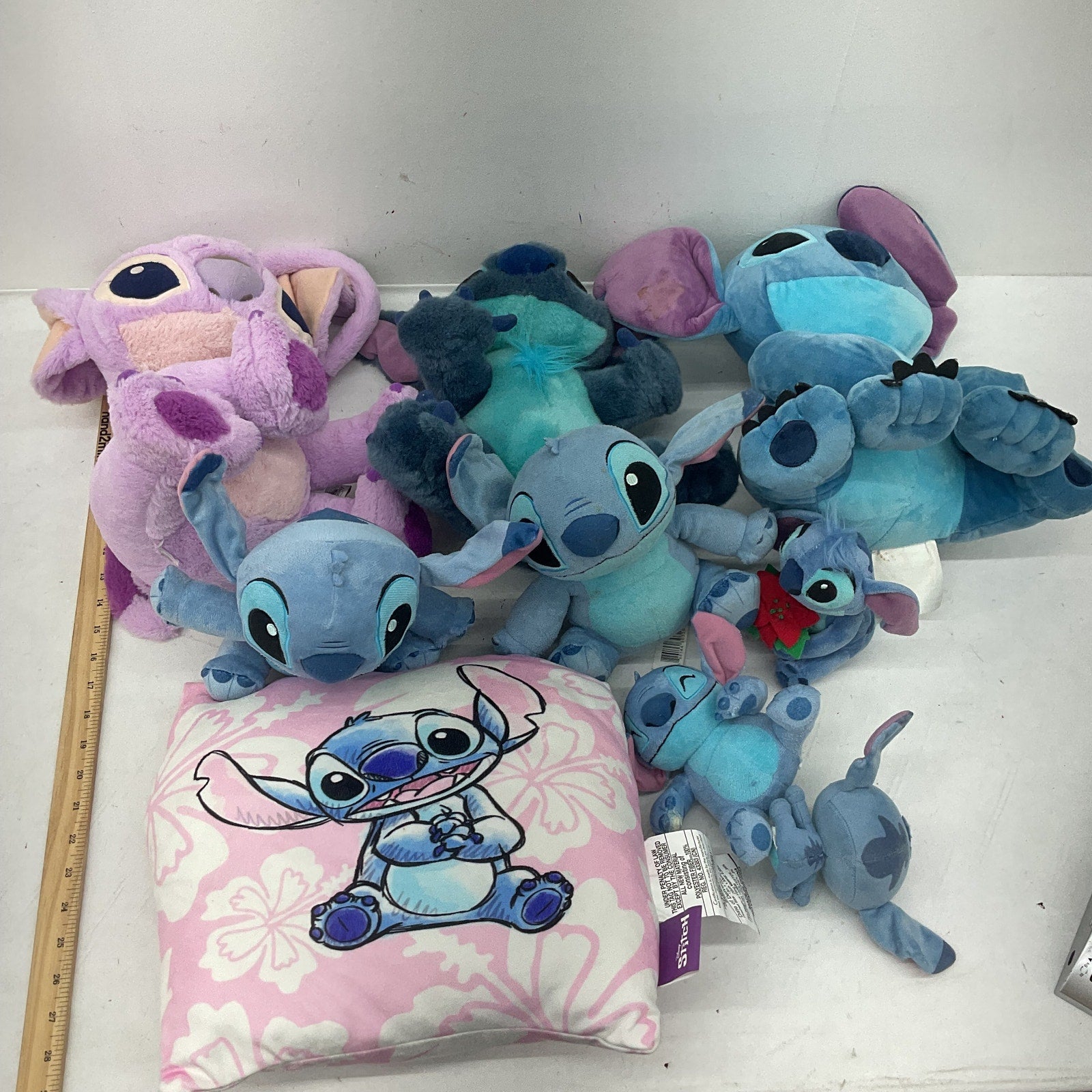 Mixed Preowned 5+ lbs LOT Disney Lilo & Stitch Blue Alien Angel Plush Dolls Toys - Warehouse Toys