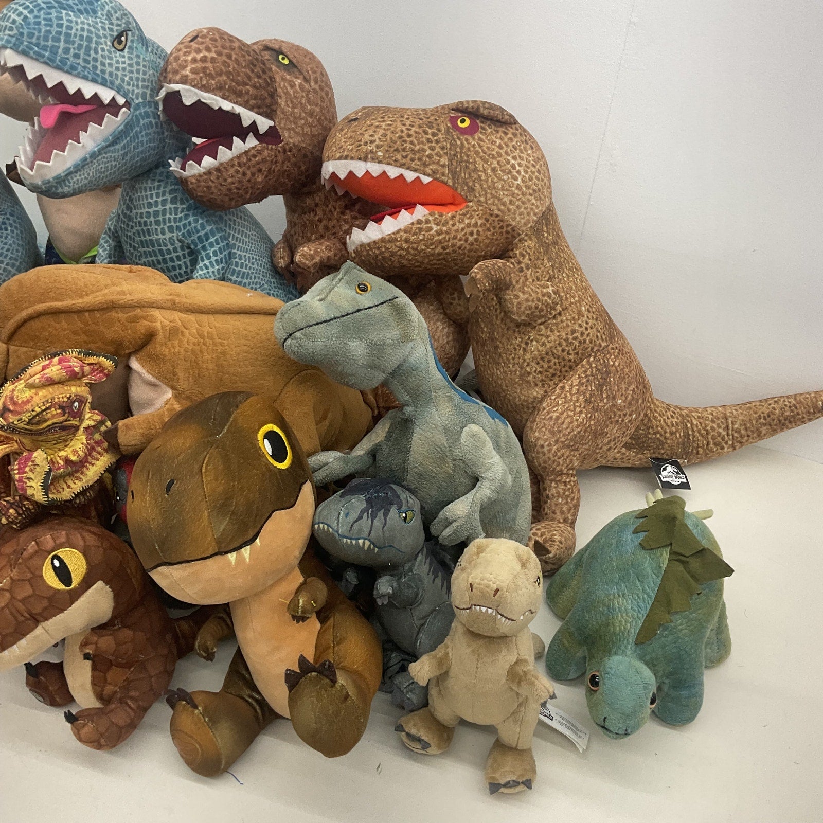 Mixed Preowned LOT 12 lbs Jurassic World Park Dino Dinosaur Plush Dolls Stuffed - Warehouse Toys