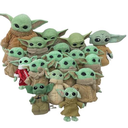 Mixed Preowned LOT 12 lbs Star Wars Baby Grogu Yoda Mandalorian Plush Dolls - Warehouse Toys