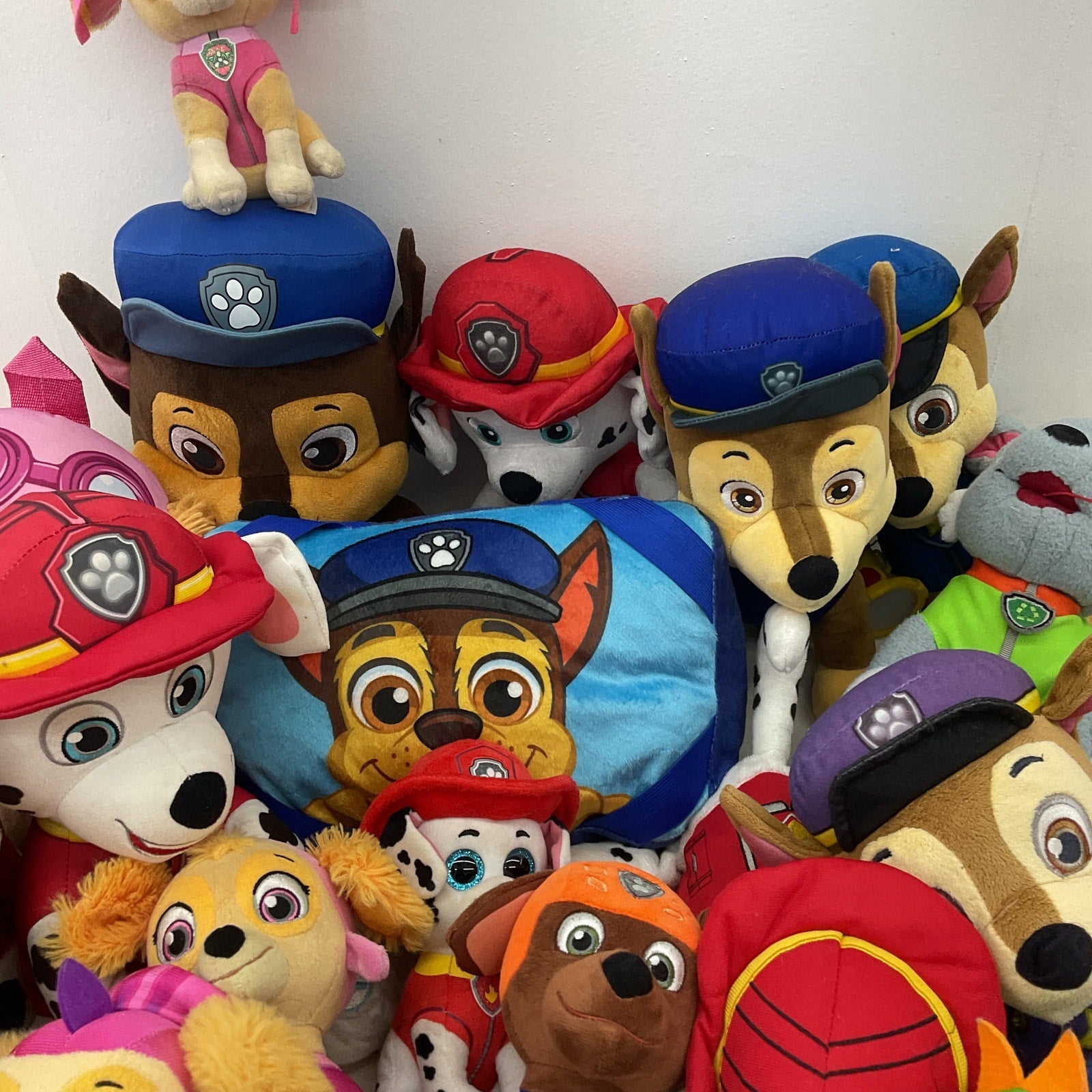 Mixed Preowned LOT 13 lbs! Paw Patrol Character Plush Dolls Skye Marshall Dogs - Warehouse Toys