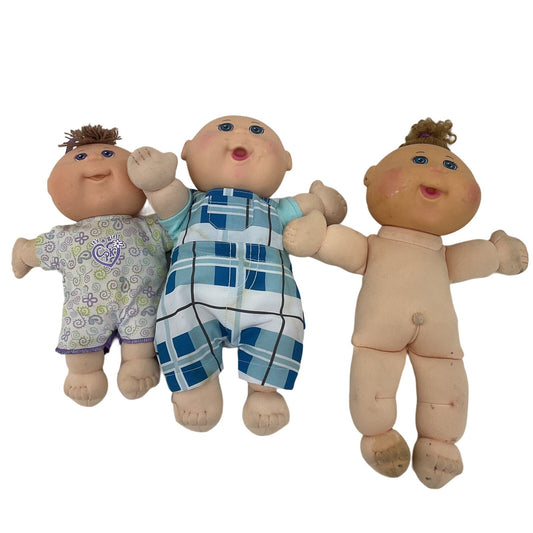 Mixed Preowned LOT 3 CPK Cabbage Patch Kids Soft Body Baby Dolls - Warehouse Toys