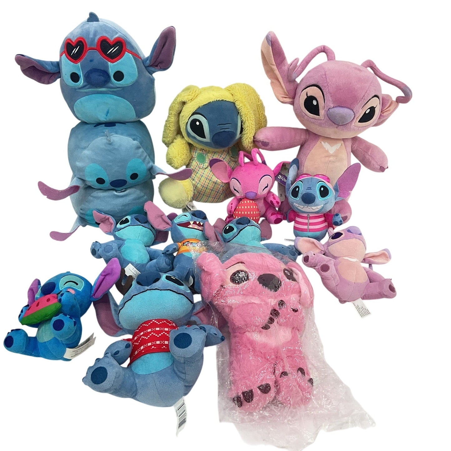 Mixed Preowned LOT 5 lbs Disney Lilo & Stitch Character Plush Dolls Stuffed Toys - Warehouse Toys