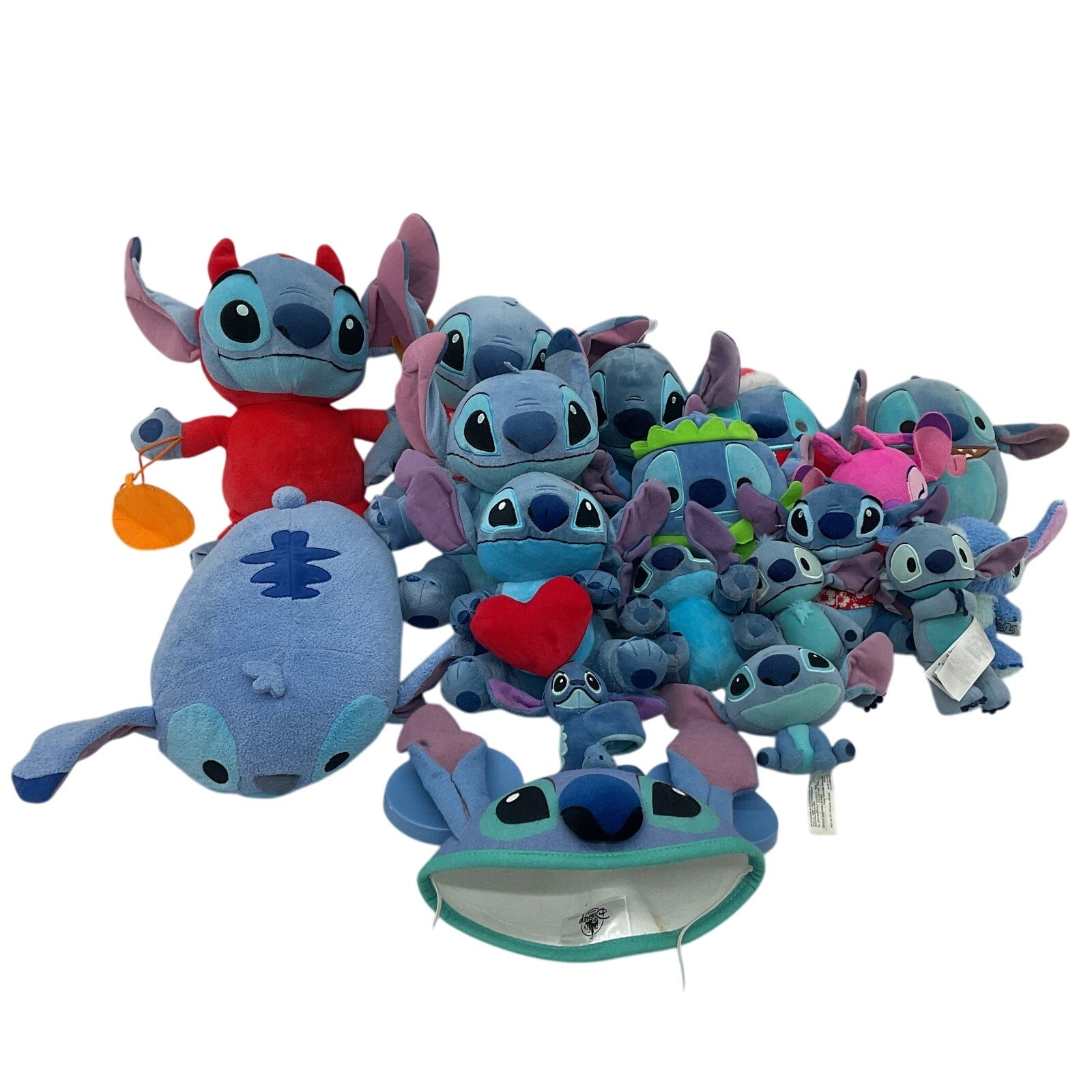 Mixed Preowned LOT 5 lbs Disney Lilo & Stitch Plush Dolls Stuffed Toys Hat Devil - Warehouse Toys