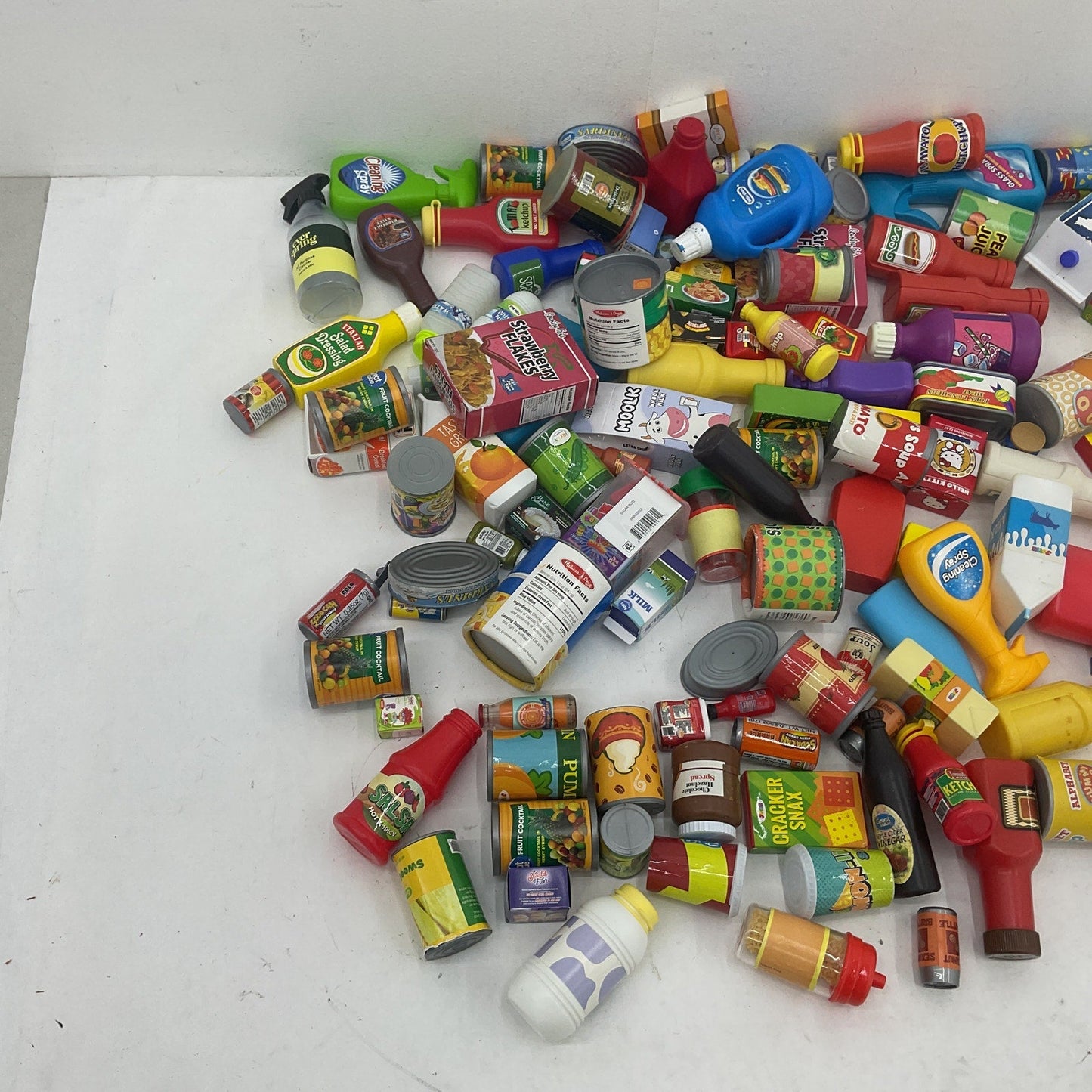 Mixed Preowned LOT 5 lbs Pretend Shop Play Groceries Food Products Canned Goods - Warehouse Toys