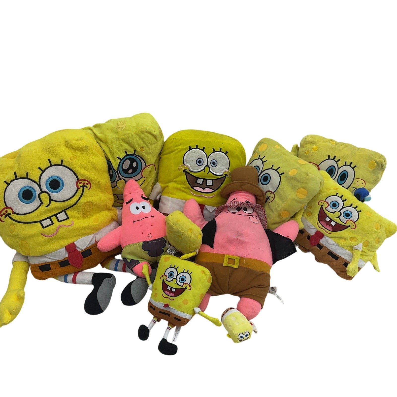 Mixed Preowned LOT 8 lbs Spongebob Squarepants Patrick Star Plush Dolls S to L! - Warehouse Toys