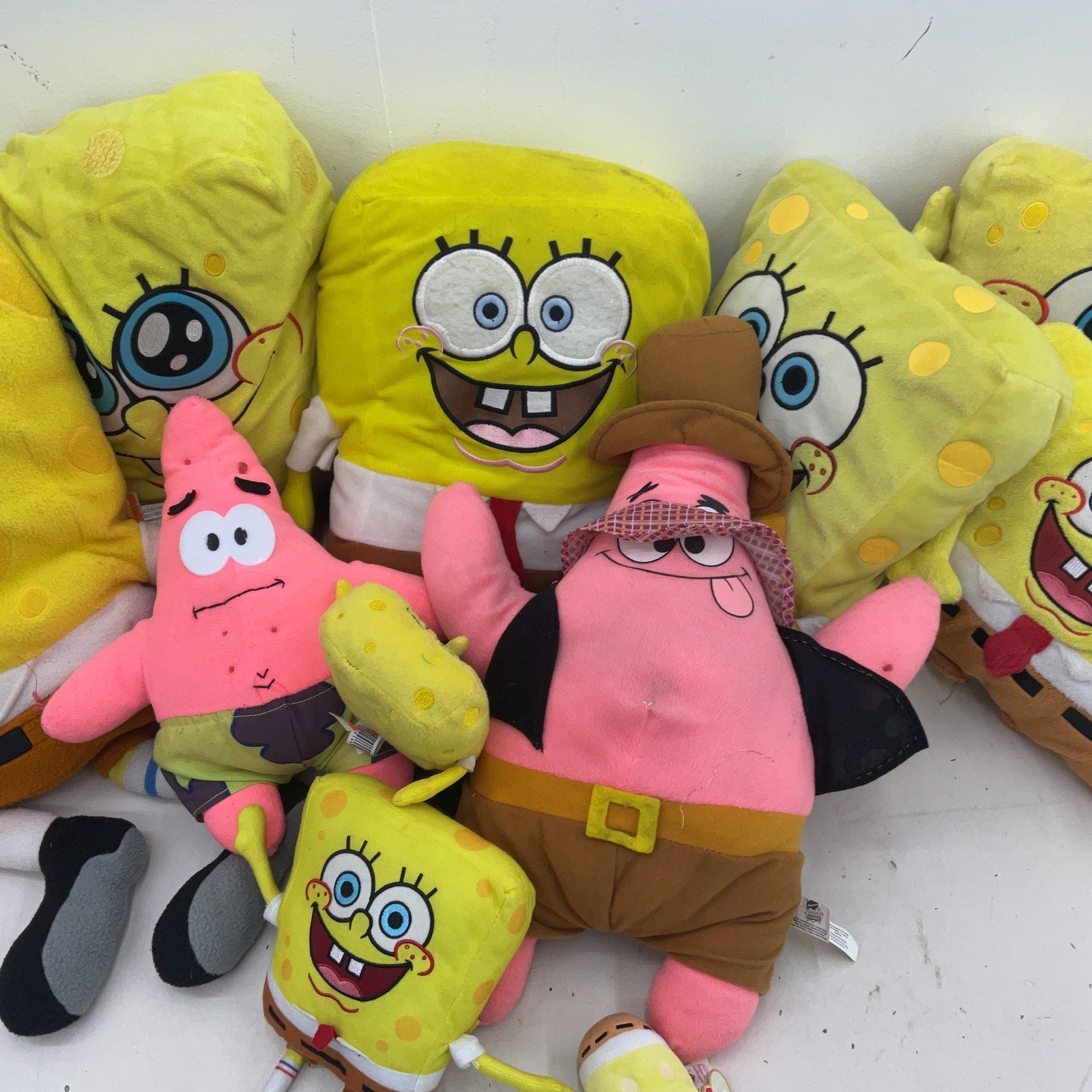 Mixed Preowned LOT 8 lbs Spongebob Squarepants Patrick Star Plush Dolls S to L! - Warehouse Toys