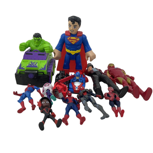 Mixed Preowned LOT Marvel DC Comics Superman Avengers Action Figures Loose - Warehouse Toys