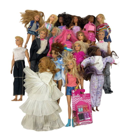 Mixed Preowned LOT Mattel Barbie & Others Play Fashion Dolls in Outfits Dresses - Warehouse Toys