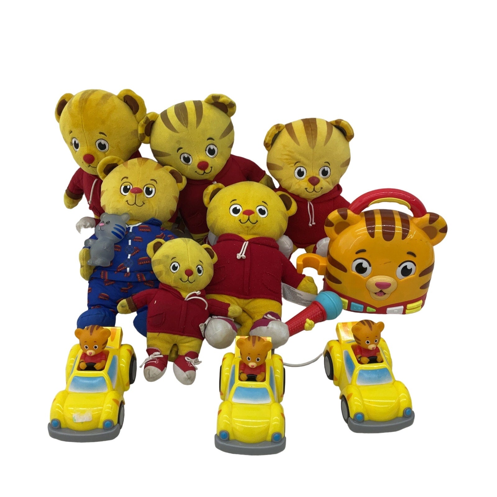 Mixed Preowned LOT Mr Rogers Neighborhood Daniel Tiger Character Plush Toys Cars - Warehouse Toys