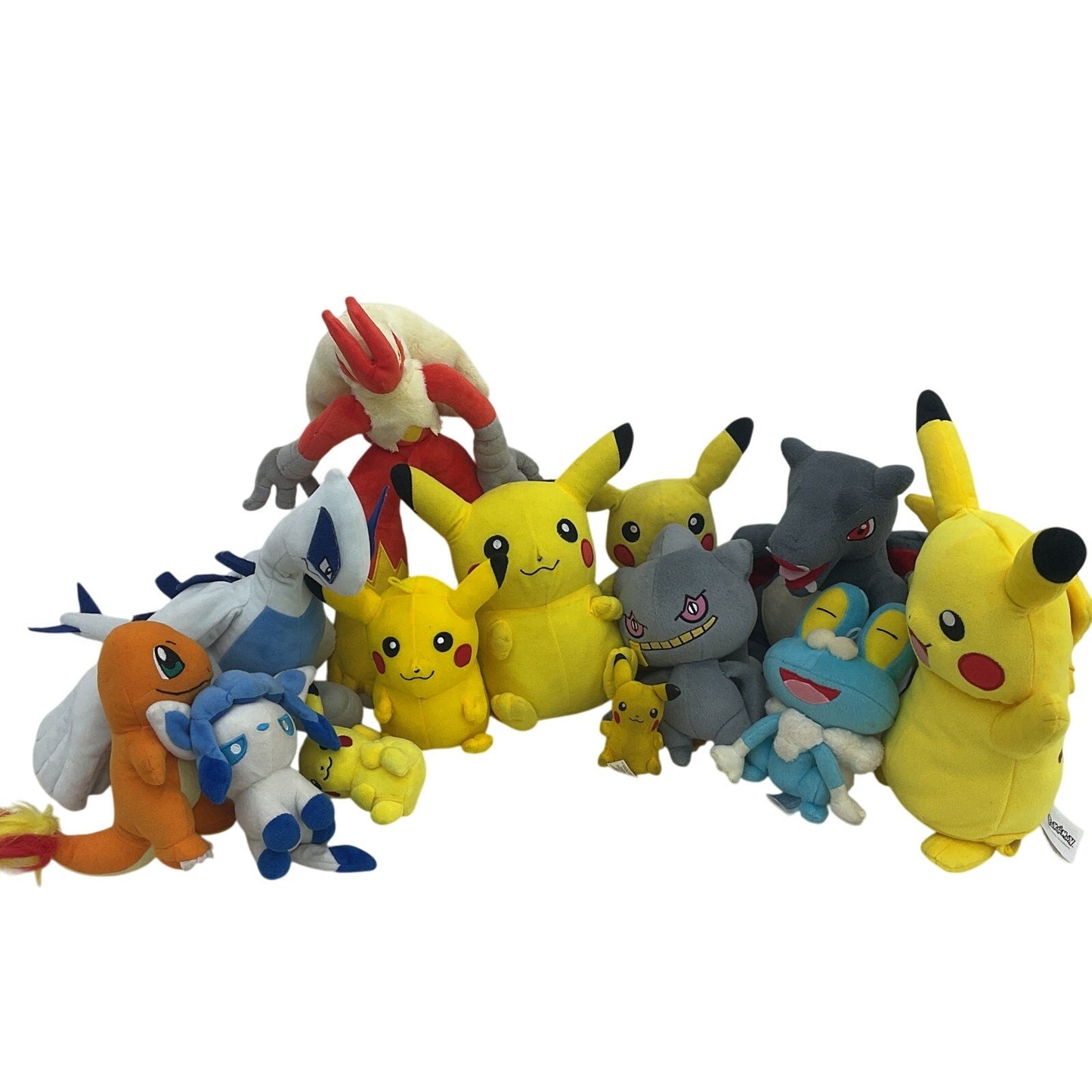 Mixed Preowned LOT Pokemon Character Plush Dolls Pikachu Charmander Froakie - Warehouse Toys