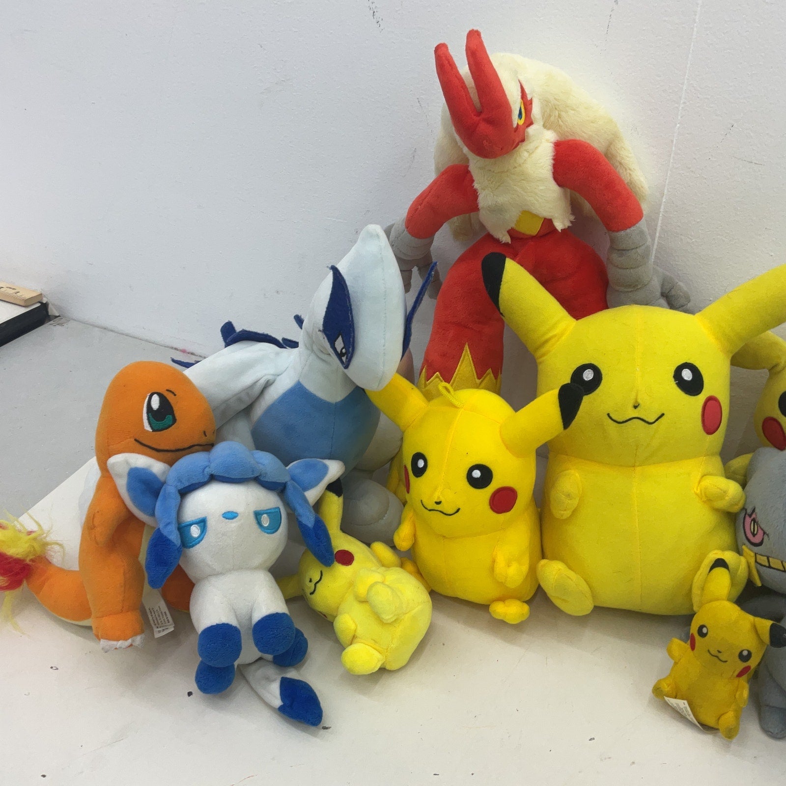 Mixed Preowned LOT Pokemon Character Plush Dolls Pikachu Charmander Froakie - Warehouse Toys