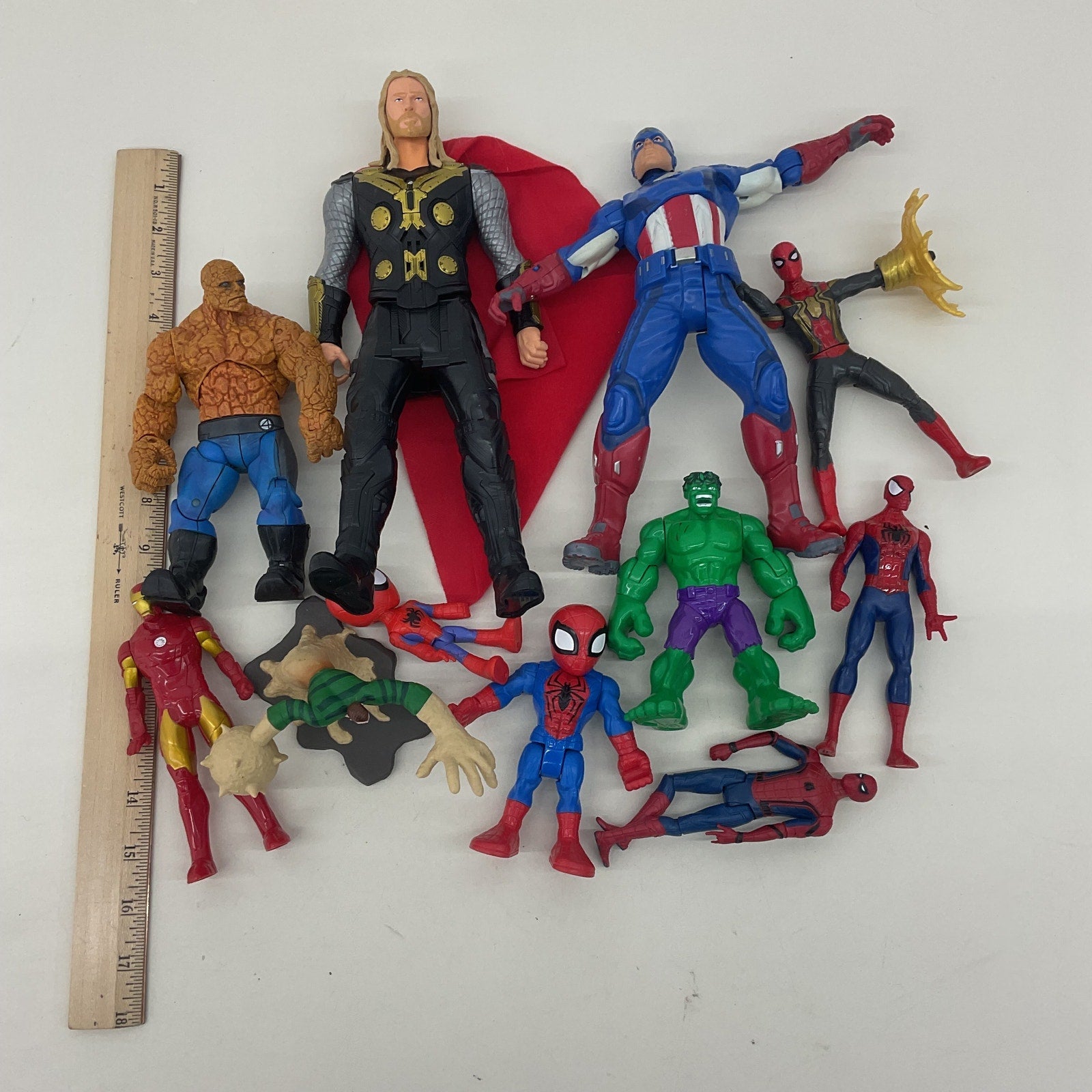 Mixed Preowned The Avengers Thor Spiderman Action Figures Toys Loose - Warehouse Toys