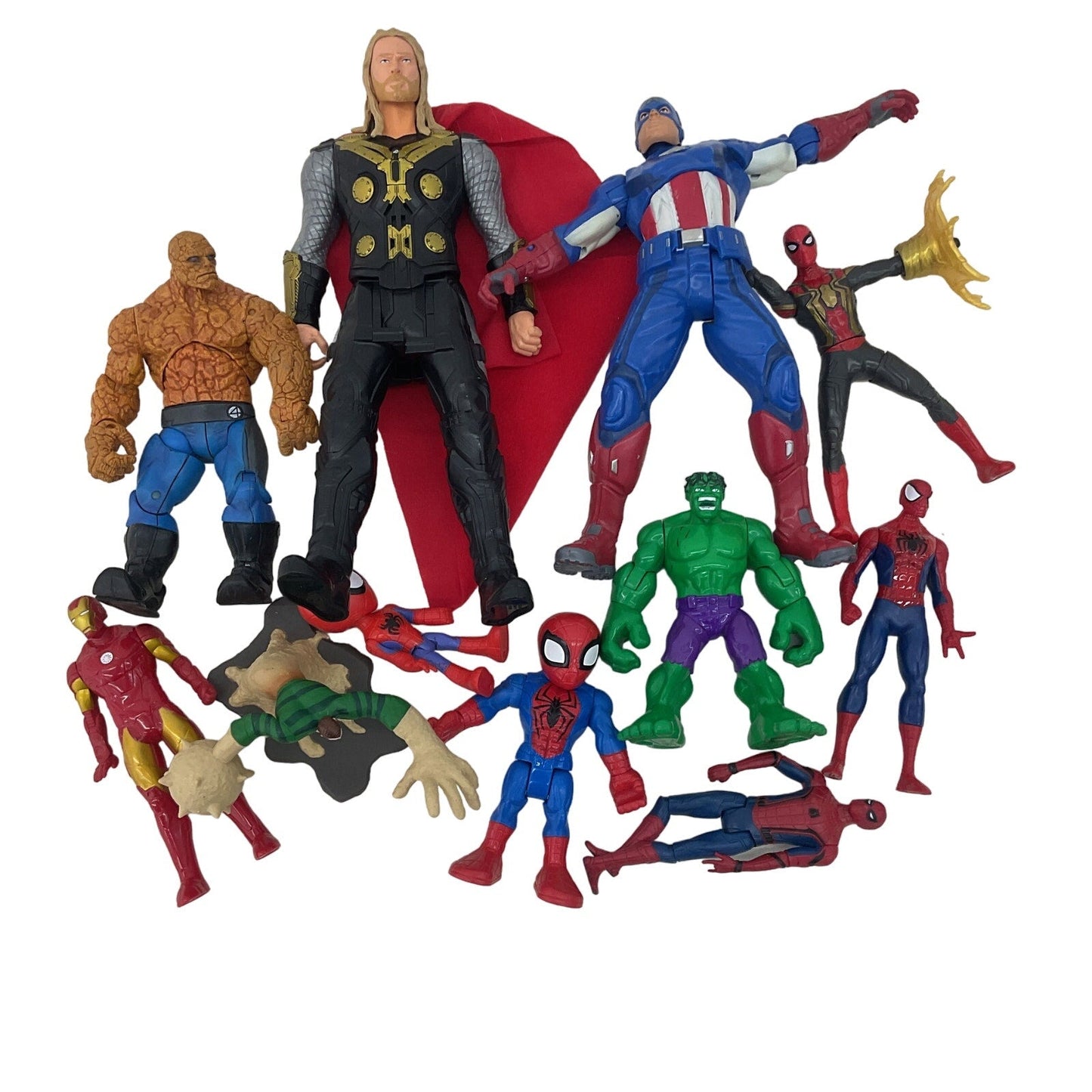 Mixed Preowned The Avengers Thor Spiderman Action Figures Toys Loose - Warehouse Toys