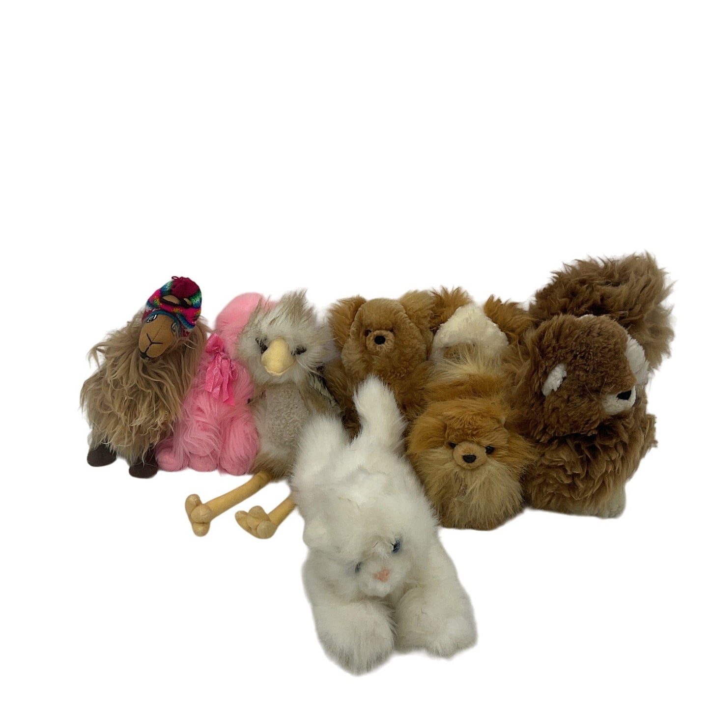 Mixed Random Plush Stuffed Animals Preowned LOT Applause Cat Bird Camel Plush - Warehouse Toys