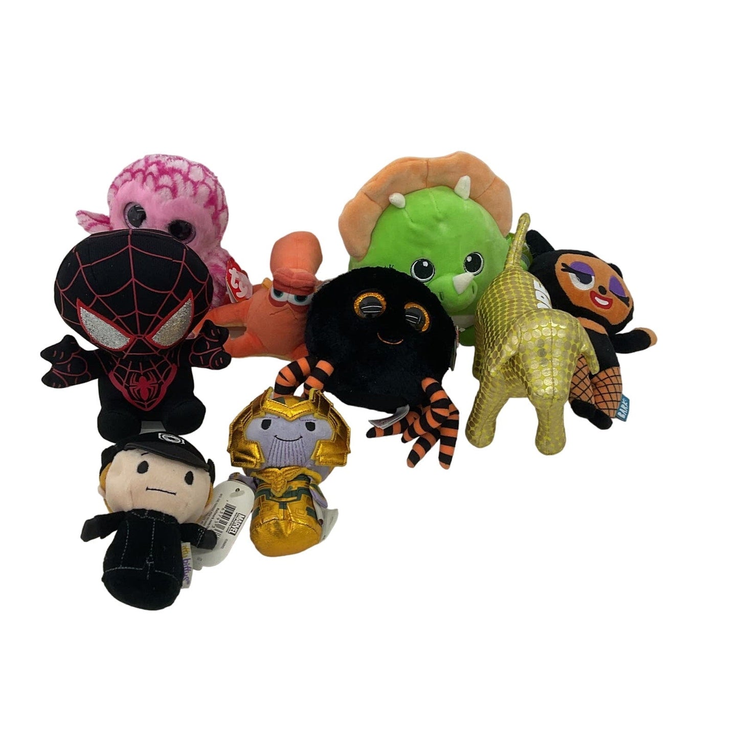 Mixed Random Plush Stuffed Toys Hallmark Itty Bittys TY Beanie Boos Spiderman - Warehouse Toys