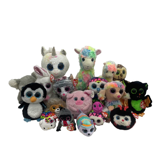 Mixed TY Beanie Boos Babies Plush Stuffed Animals LOT Preowned - Warehouse Toys