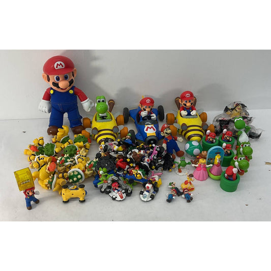 Mixed Used LOT 15 lbs Nintendo Super Mario Bros Toy Action Figures Bowser Luigi - Warehouse Toys