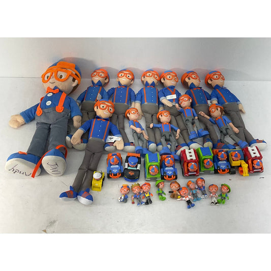 Mixed Used LOT 9 lbs Kideo Blippi Plush Dolls Toy Figures Vehicles Cars - Warehouse Toys