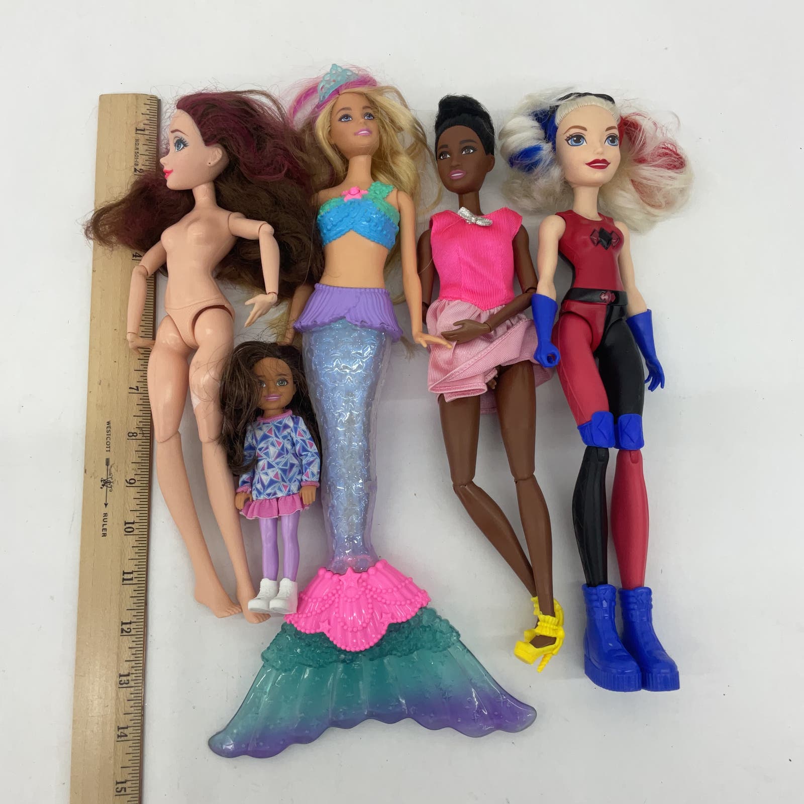 Mixed Used LOT Barbie Mermaid DC Comics Harley Quinn & Others Toy Fashion Dolls - Warehouse Toys