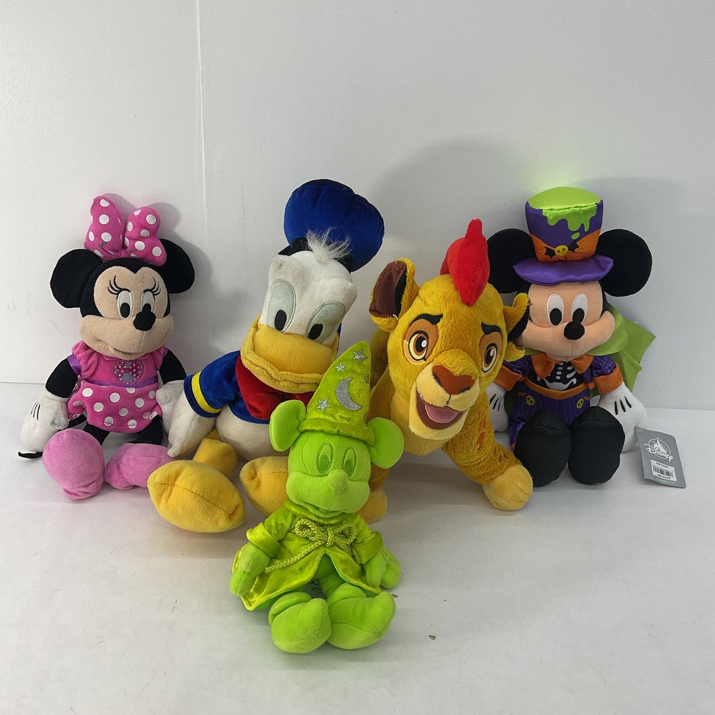 Mixed Used LOT Disney Character Plush Dolls Mickey Mouse Wizard Minnie Classic - Warehouse Toys