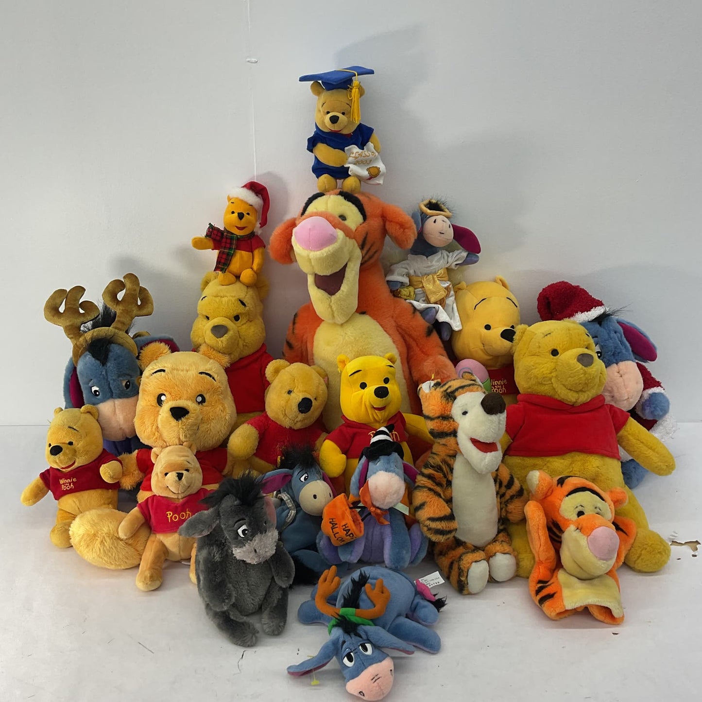 Mixed Used LOT Disney Winnie the Pooh Plush Dolls Tigger Piglet Eeyore - Warehouse Toys